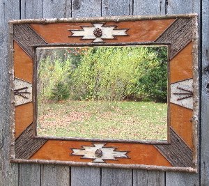 rustic mirrors, rustic frames, Native American art